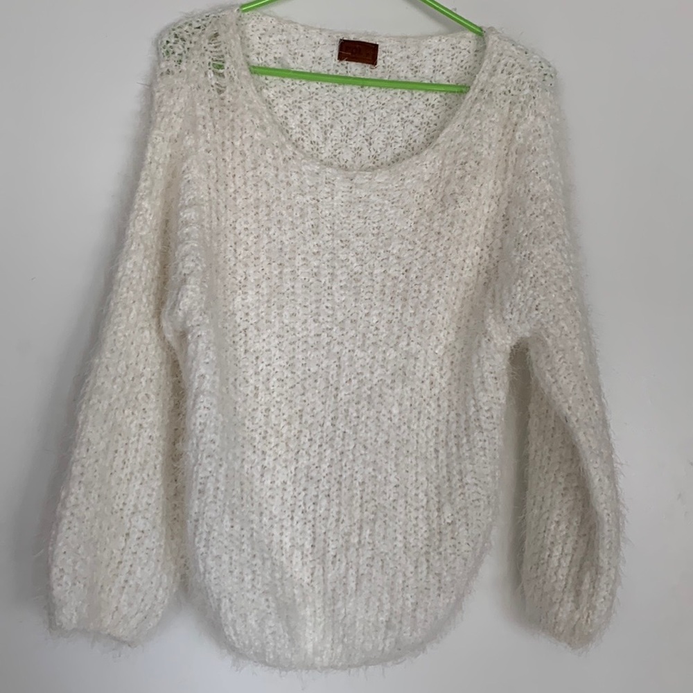 White Fuzzy Sweater